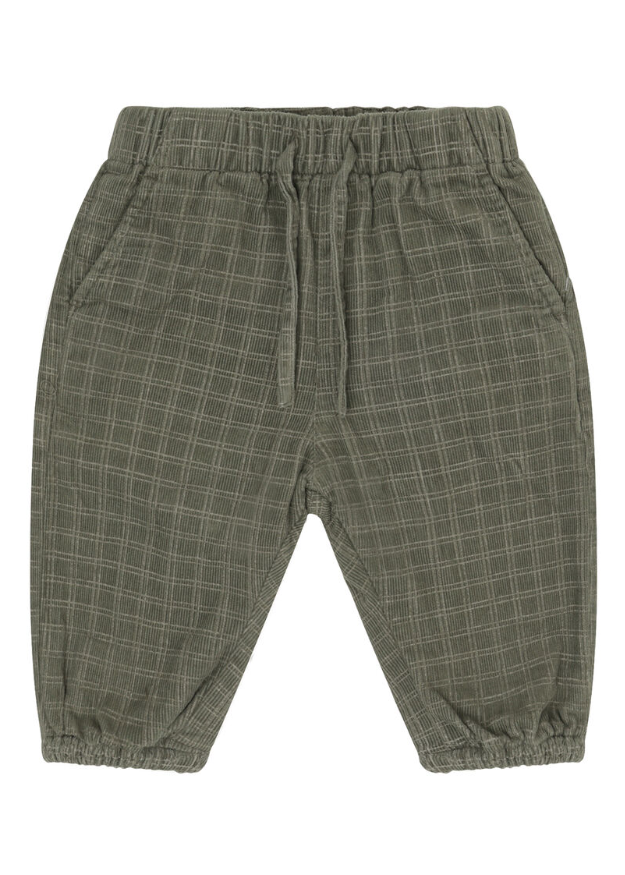 Minymo Pants Corduroy AOP w. Lining Green