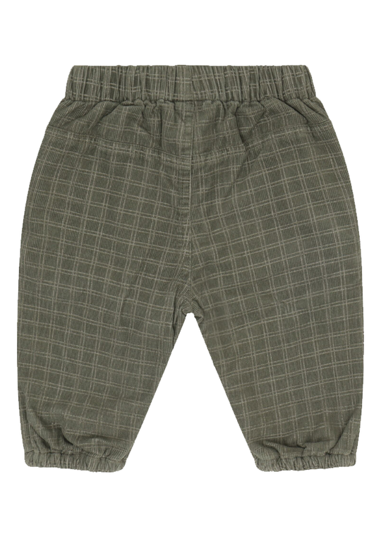 Minymo Pants Corduroy AOP w. Lining Green