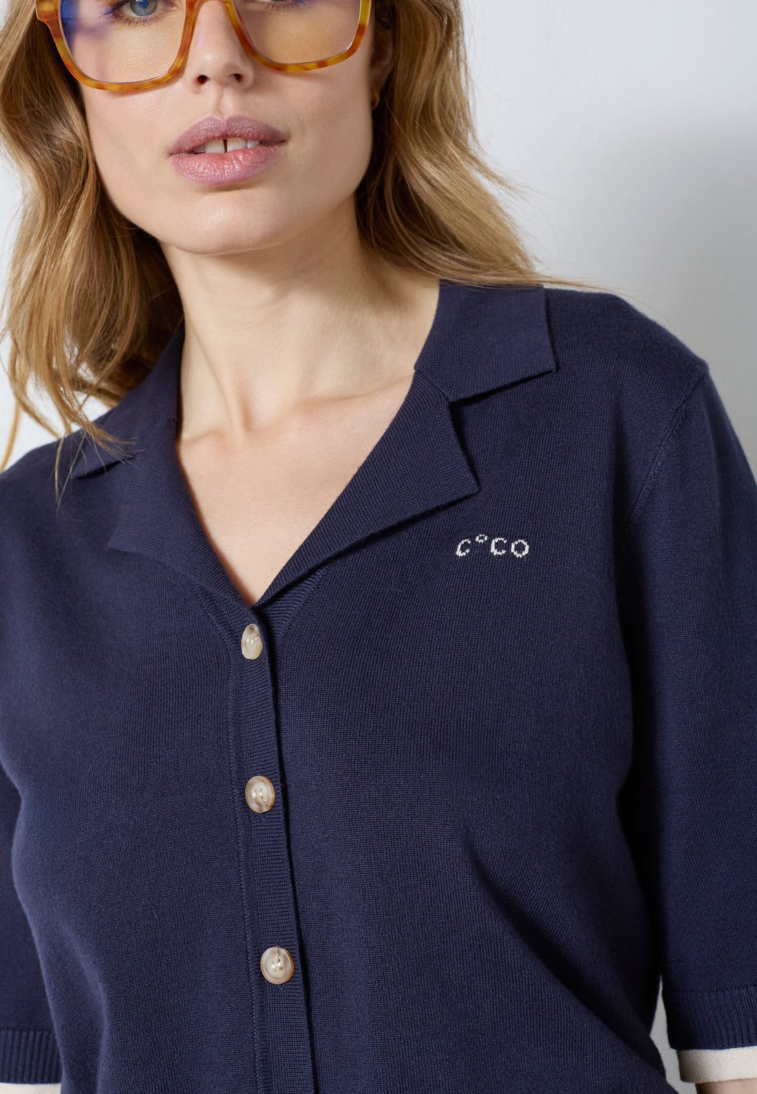 Co'Couture LueCC Crop Cardigan navy