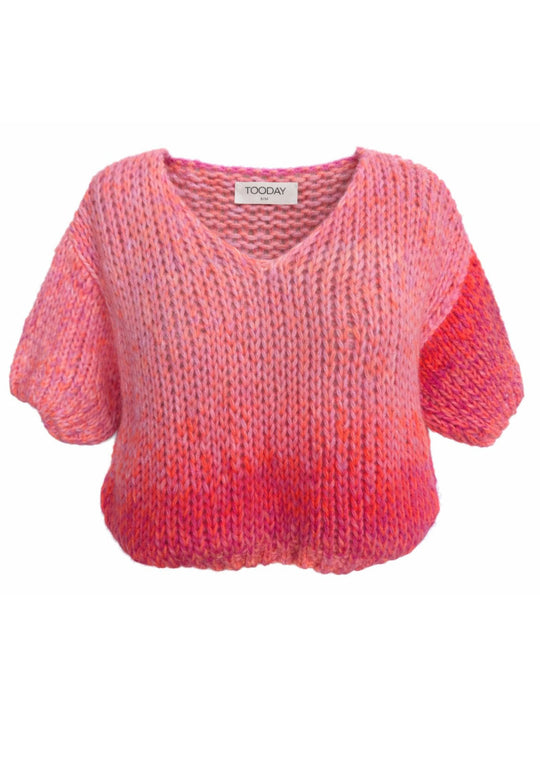 Tooday TDBritt SS Knit Pullover Pink
