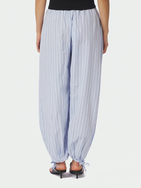 Neo Noir Roxane Balloon Double Stripe Pants Light Blue