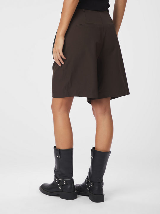Neo Noir Nika Structure Shorts Dark Brown