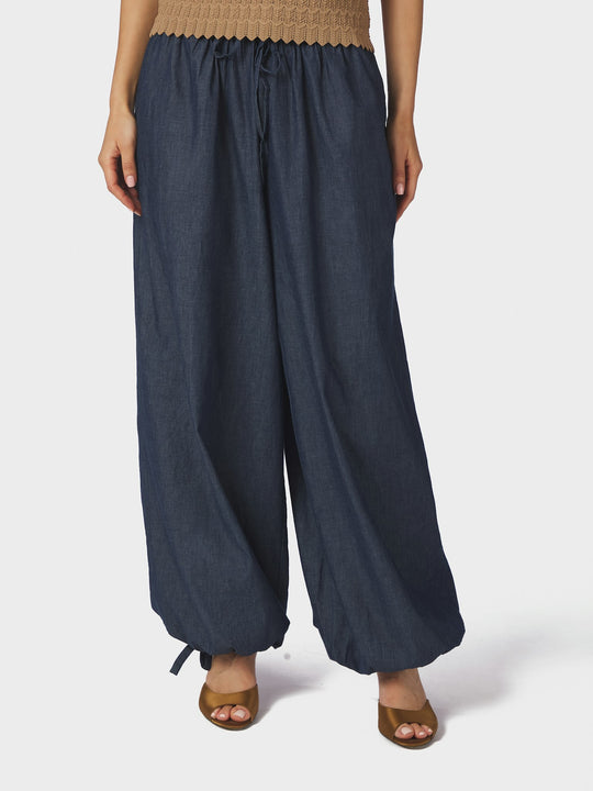 Neo Noir Roxane Balloon Denim Pants Blue