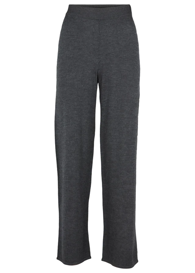Basic Apparel Vera Merino pant dark grey melange
