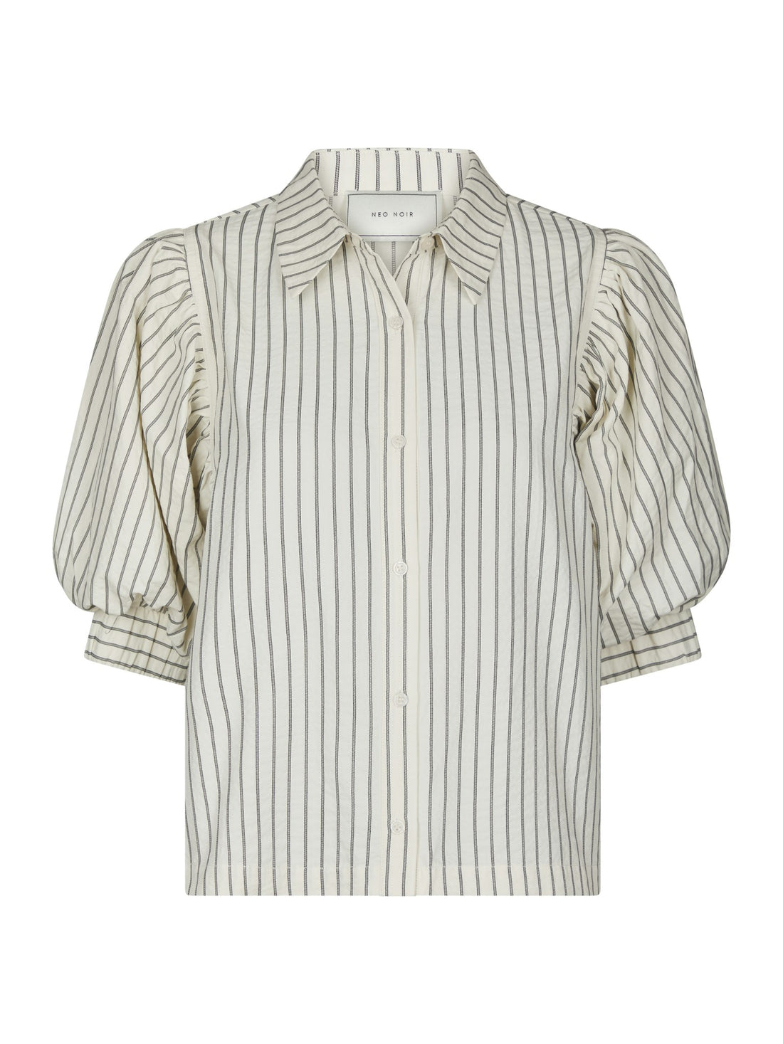 Neo Noir Etta Slim Stripe Shirt Off White