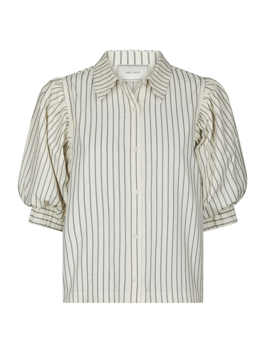 Neo Noir Etta Slim Stripe Shirt Off White