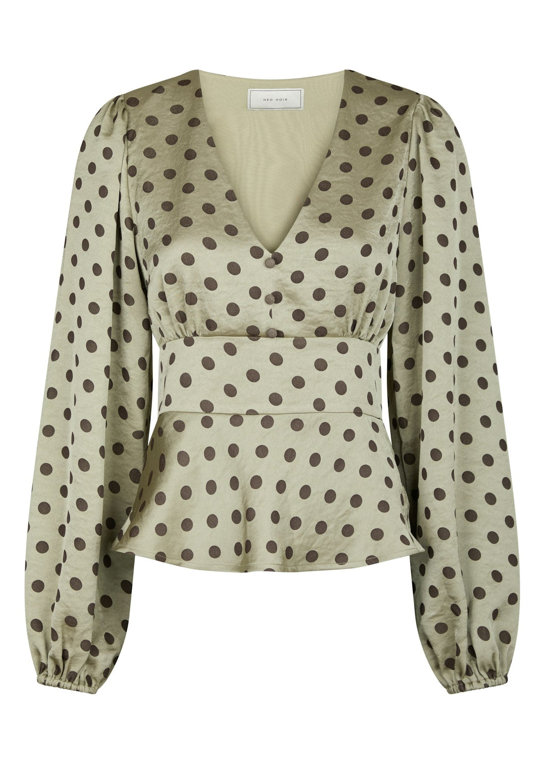 Neo Noir Jellima Dotted Blouse Pistachio