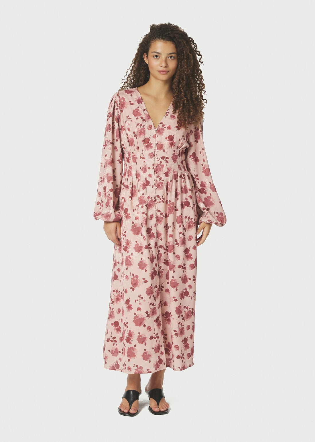 Neo Noir Jellie Print Dress Dusty Rose