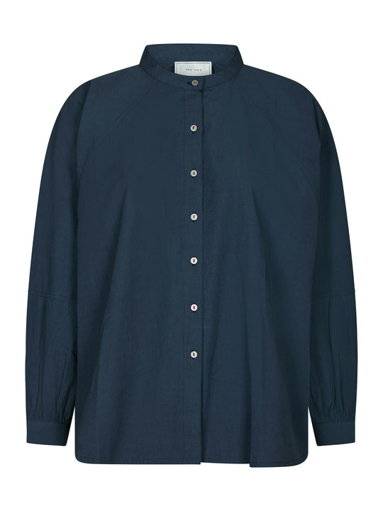 Neo Noir Solane C Poplin Shirt Navy