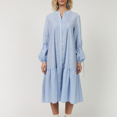 Lollys Laundry AlannaLL Maxi Dress LS light blue