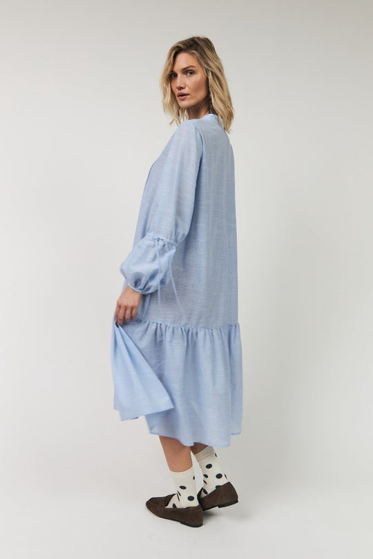 Lollys Laundry AlannaLL Maxi Dress LS light blue