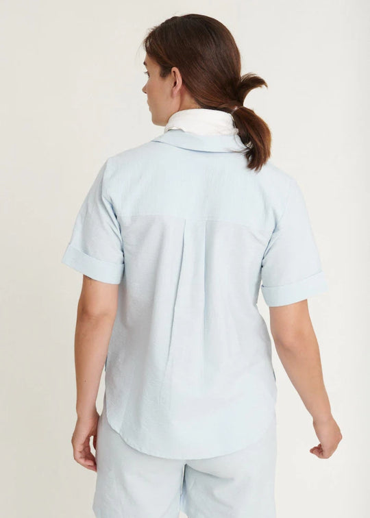 Basic Apparel Anisse SS Shirt Ashley Blue/Whisper White