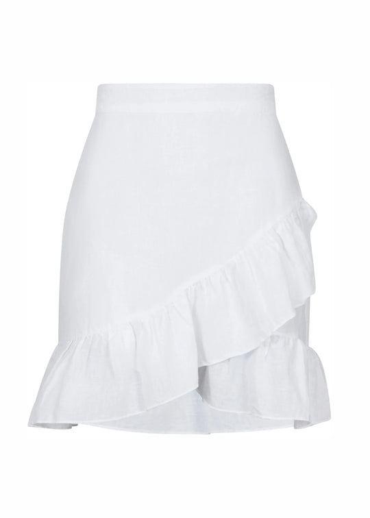 Neo Noir Bekka Linen Skirt White
