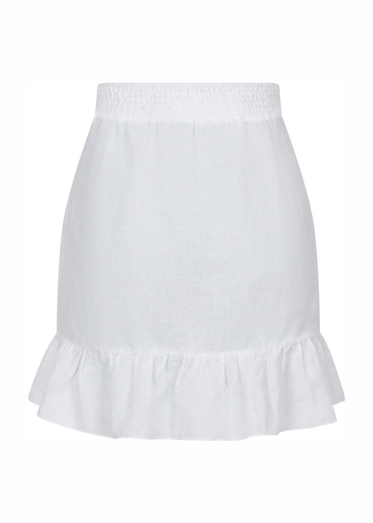 Neo Noir Bekka Linen Skirt White