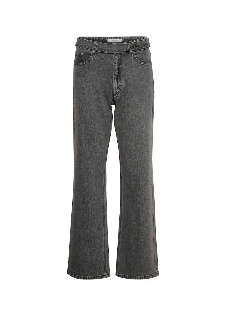Gestuz Billygz Mw Wide Leg Jeans Gray Wash