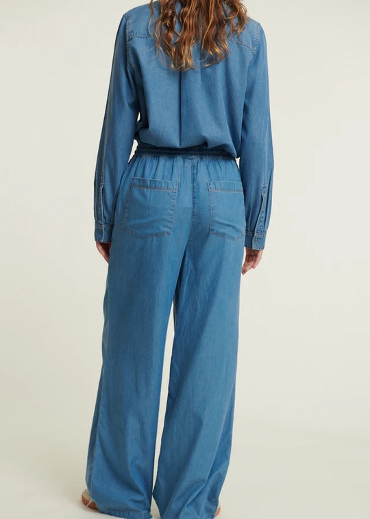 Basic Apparel Bine Wide Denimpant Light Blue