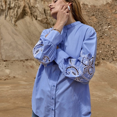 Peppercorn PCNetty Shirt 2016S Cornflower Blue Stripe