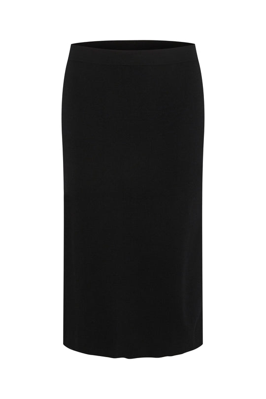 Ma garde-robe essentielle heklamw jupe en tricot noir