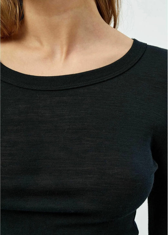 Minus Cally Long Sleeve Top Black