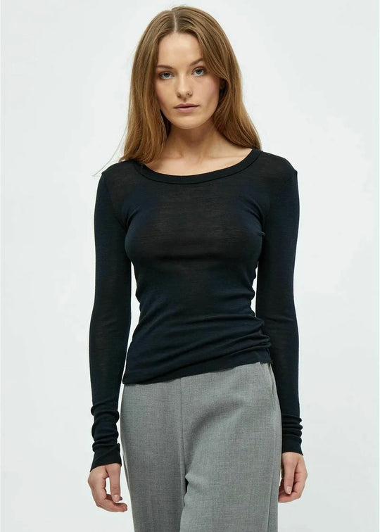 Minus Cally Long Sleeve Top Black