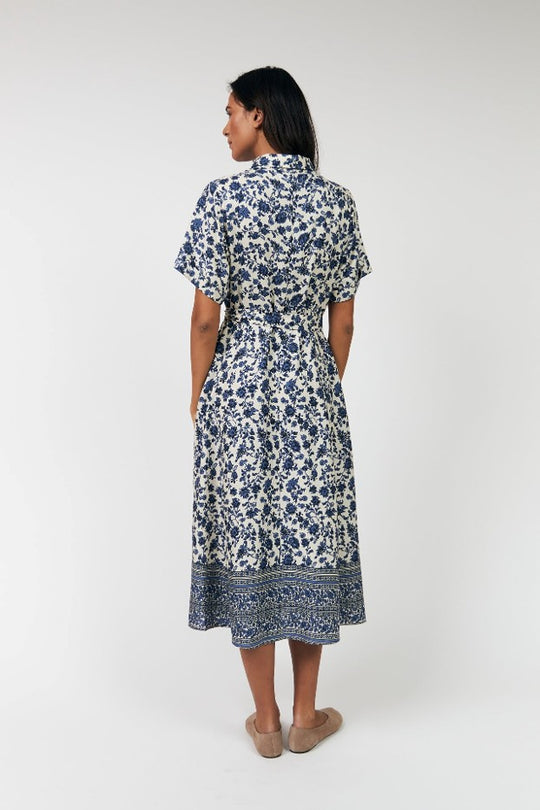 Lollys Laundry Blakell midi dress ss blue