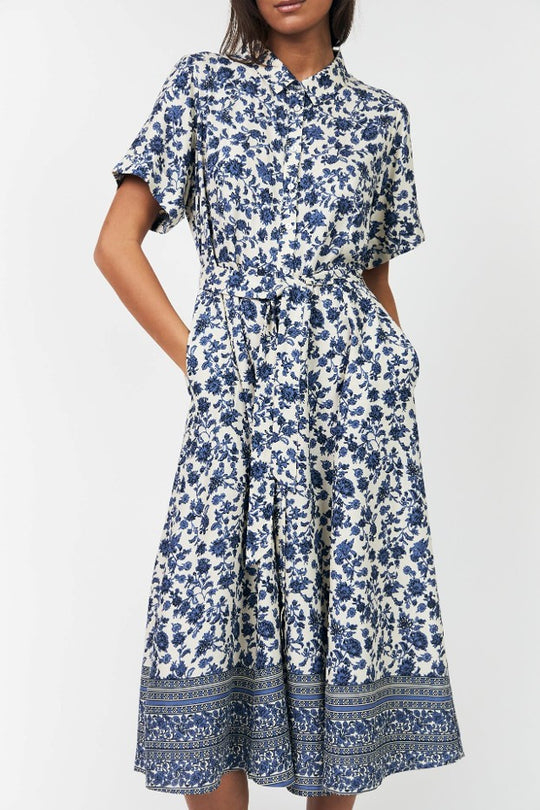 Lollys Laundry Blakell midi dress ss blue