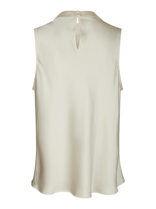 Neo Noir Isola Drapy Satin Top Creme