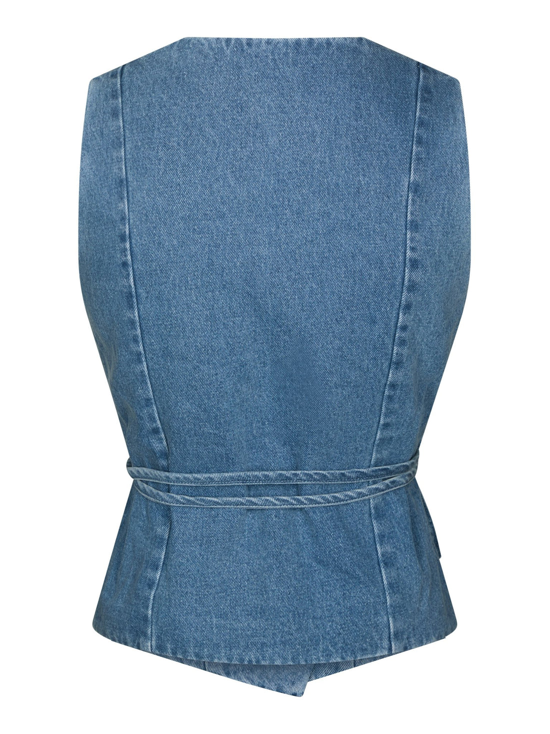 Neo Noir Samara Denim Waistcoat Blue