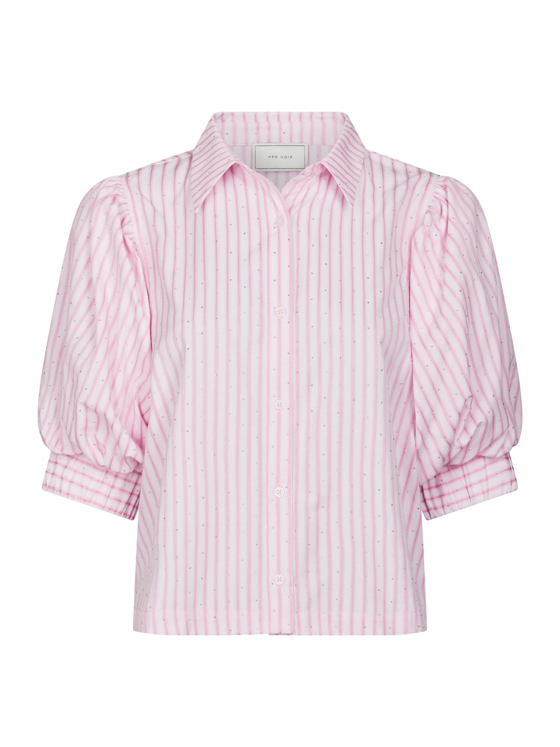 Neo Noir Etta Soft Stripe Stone Shirt Light Pink