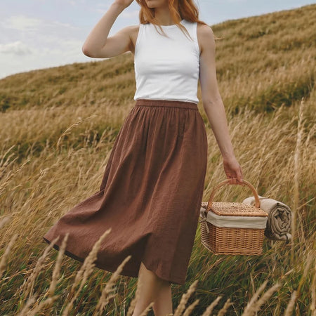 La Rouge Sienna Skirt Chestnut
