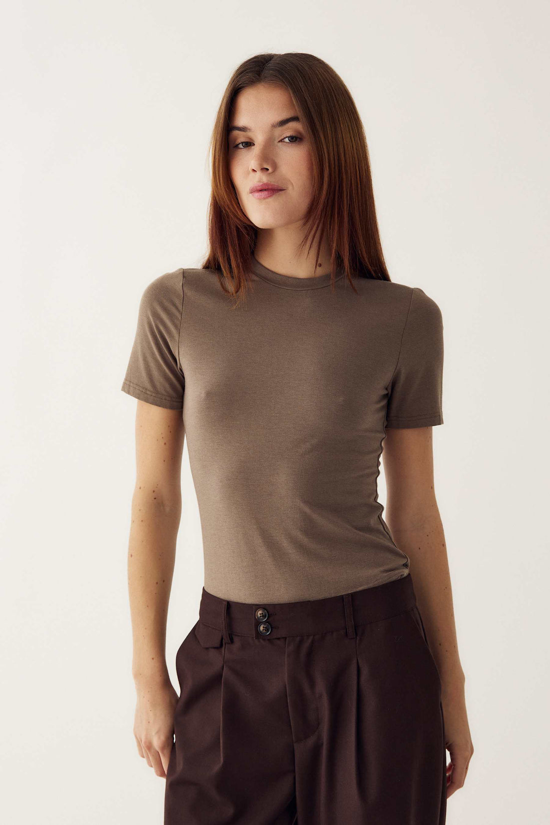 Noella N-Julia T-shirt Timber Wolf