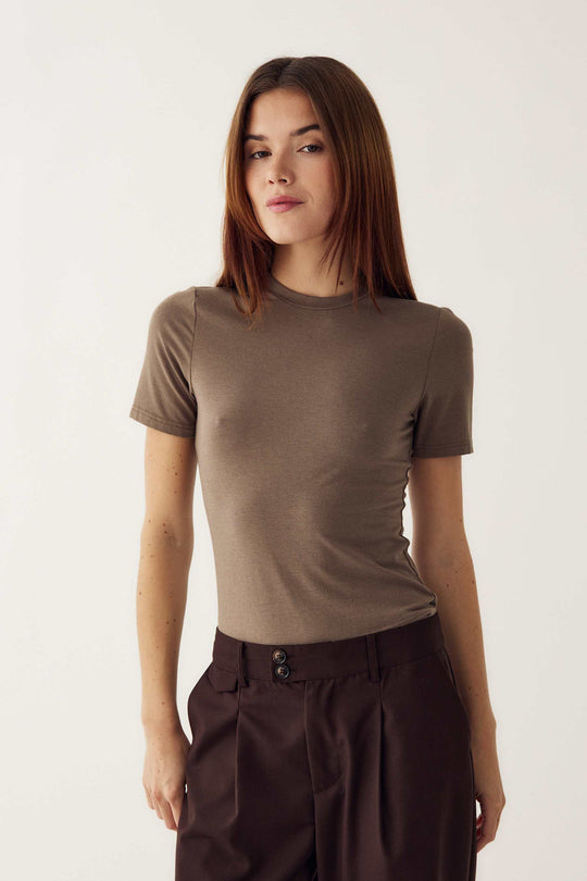 Noella N-Julia T-shirt Timber Wolf