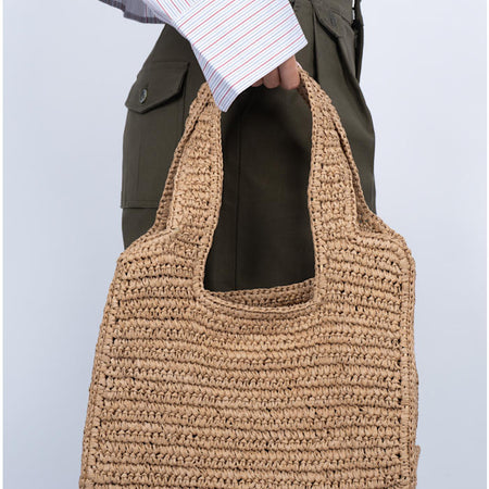 Sui Ava Waffle Cloud Bag Salted Caramel