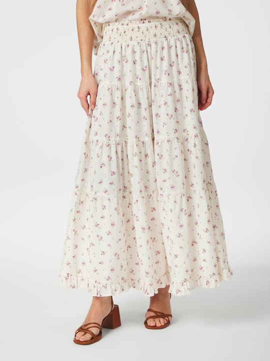 Neo Noir Asta Small Blossom Skirt Creme