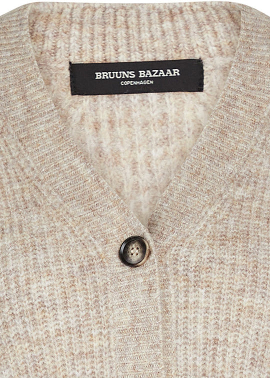 Bruuns Bazaar Crisantabbinde tricot léger du sable mélange