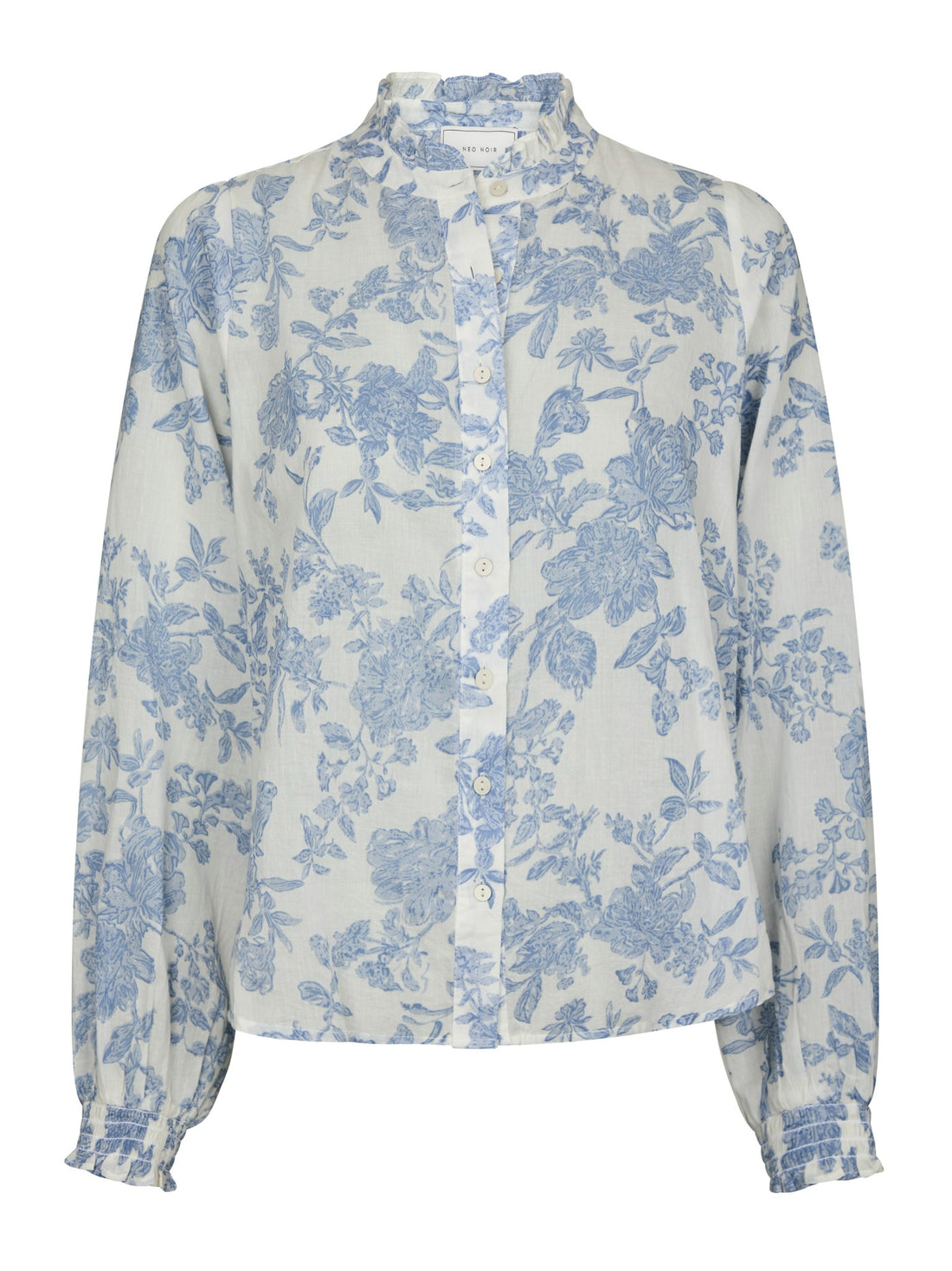 Neo Noir Oda Flower Spring Shirt White