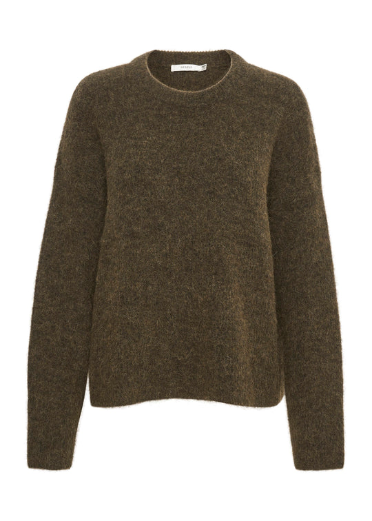 Gestuz Alphagz rundhals mörk oliv