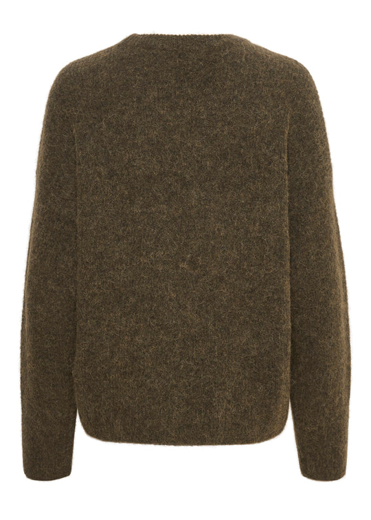 Gestuz Alphagz rundhals mörk oliv