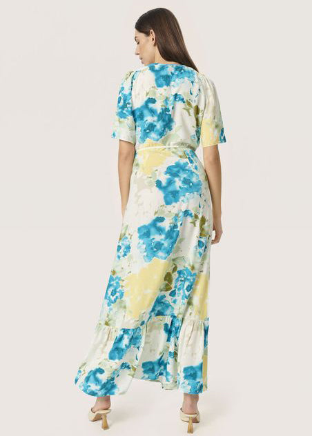 Blöt i lyx Karven Tryckt klänning SS Sandshell Graphic Flower