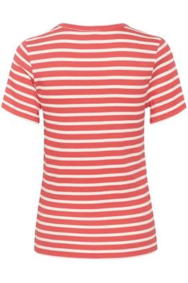 Saint Tropez Asterz SS Stripe T-Shirt Cayenne