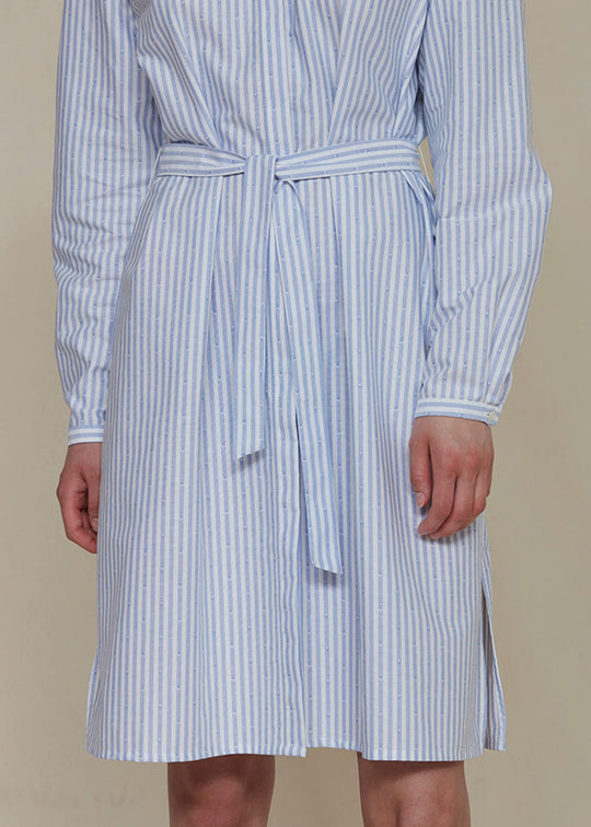 Schulz by Crowd Dilby Shirt dress white blue stripe