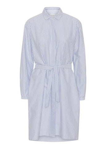 Schulz by Crowd Dilby Shirt dress white blue stripe