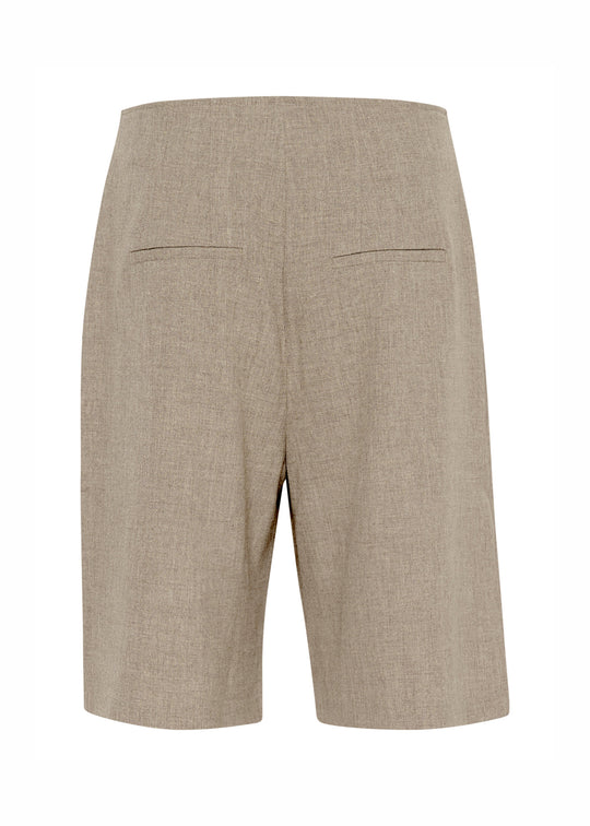 My Essential Wardrobe DionMW High Wide Shorts Sepia Tint Melange