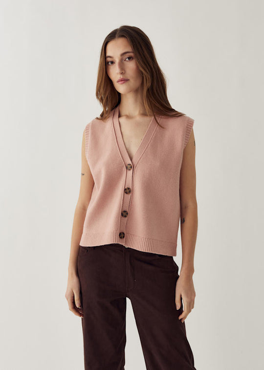 Noella N-Marilynn Knit Vest Blush Pink