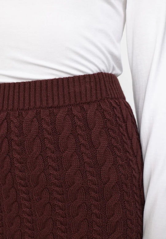 Esmé Studios Esbraidy Skirt Knit Bitter Chocolate (Bordeaux)