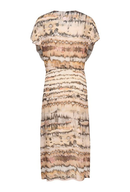 Saint Tropez EyaSZ Long Dress Creme Tiedye Strokes