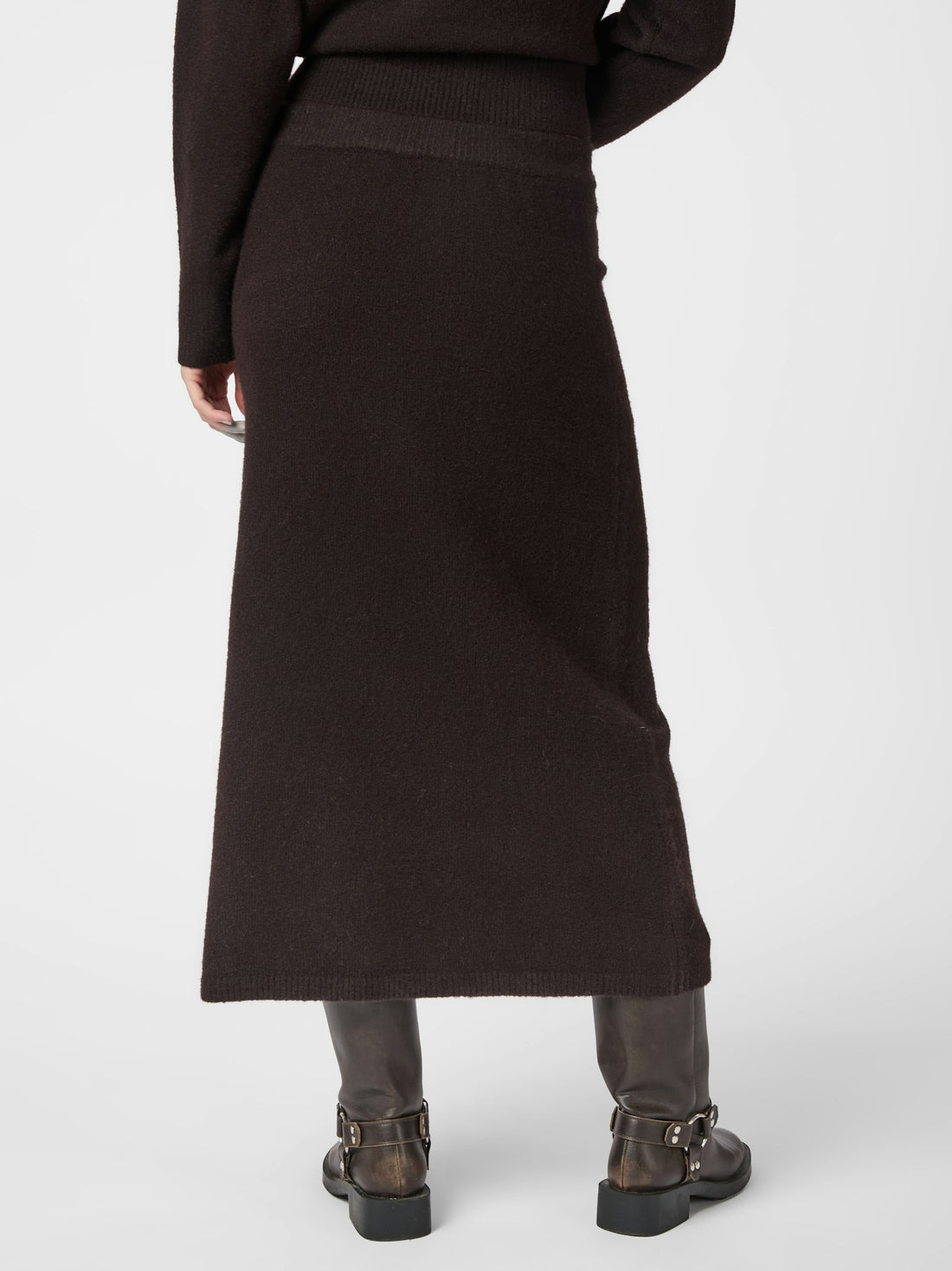 Neo Noir Hynne Knit Skirt Dark Brown
