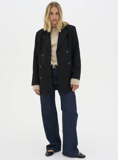 My Essential Wardrobe Frannie short coat black