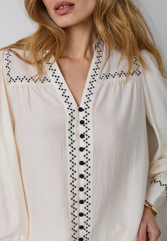 Co’Couture Notiscc Shirt Off White