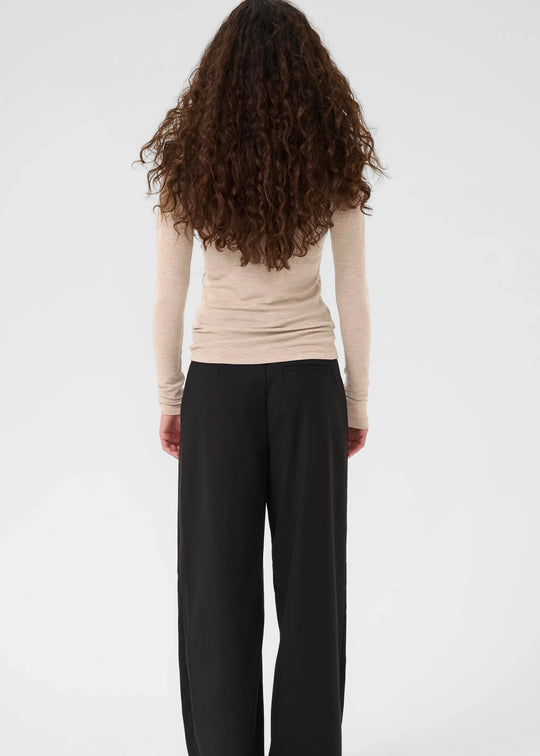 Gestuz NiniaGZ wool rollneck Long sleeved T-shirt Sand Melange
